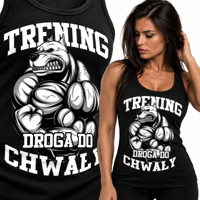 TANK TOP DAMSKI NA SIŁOWNIĘ DROGA DO CHWAŁY
